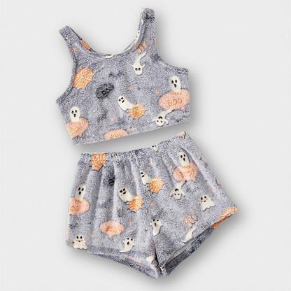 Glow In The Dark Fuzzy Halloween Lounge Set