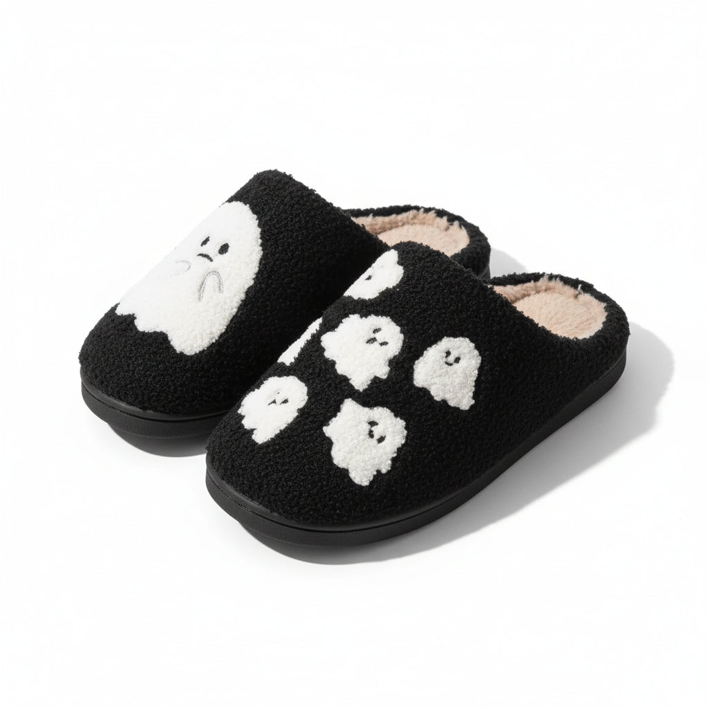 Mini Ghost Fuzzy Slippers