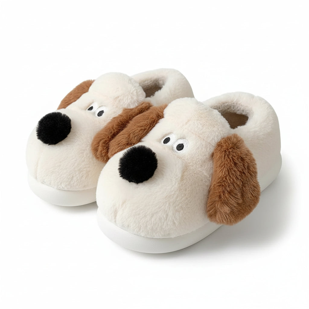 Puppy Snout Fuzzy House slippers
