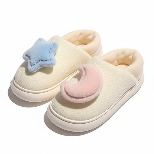 Star Moon Plush House slippers